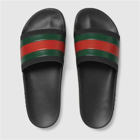 gucci slides men's black|men's gucci slides size 10.